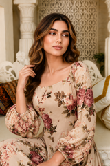 Nika: Floral Maxi Dress - 520