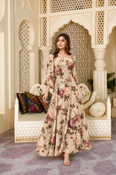 Nika: Floral Maxi Dress - 520