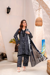 Black Premium Lawn Ready To Wear - 419