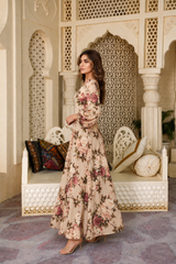 Nika: Floral Maxi Dress - 520