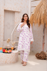 White Premium Lawn Ready To Wear - 414