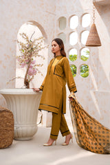 Camel Color Premium Lawn Ready To Wear - 420