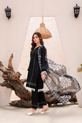 Black Premium Lawn Ready To Wear - 411