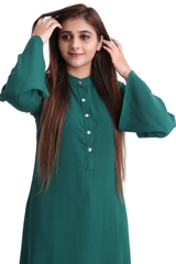 Teal Green Maxi With Long Sleeves - 300