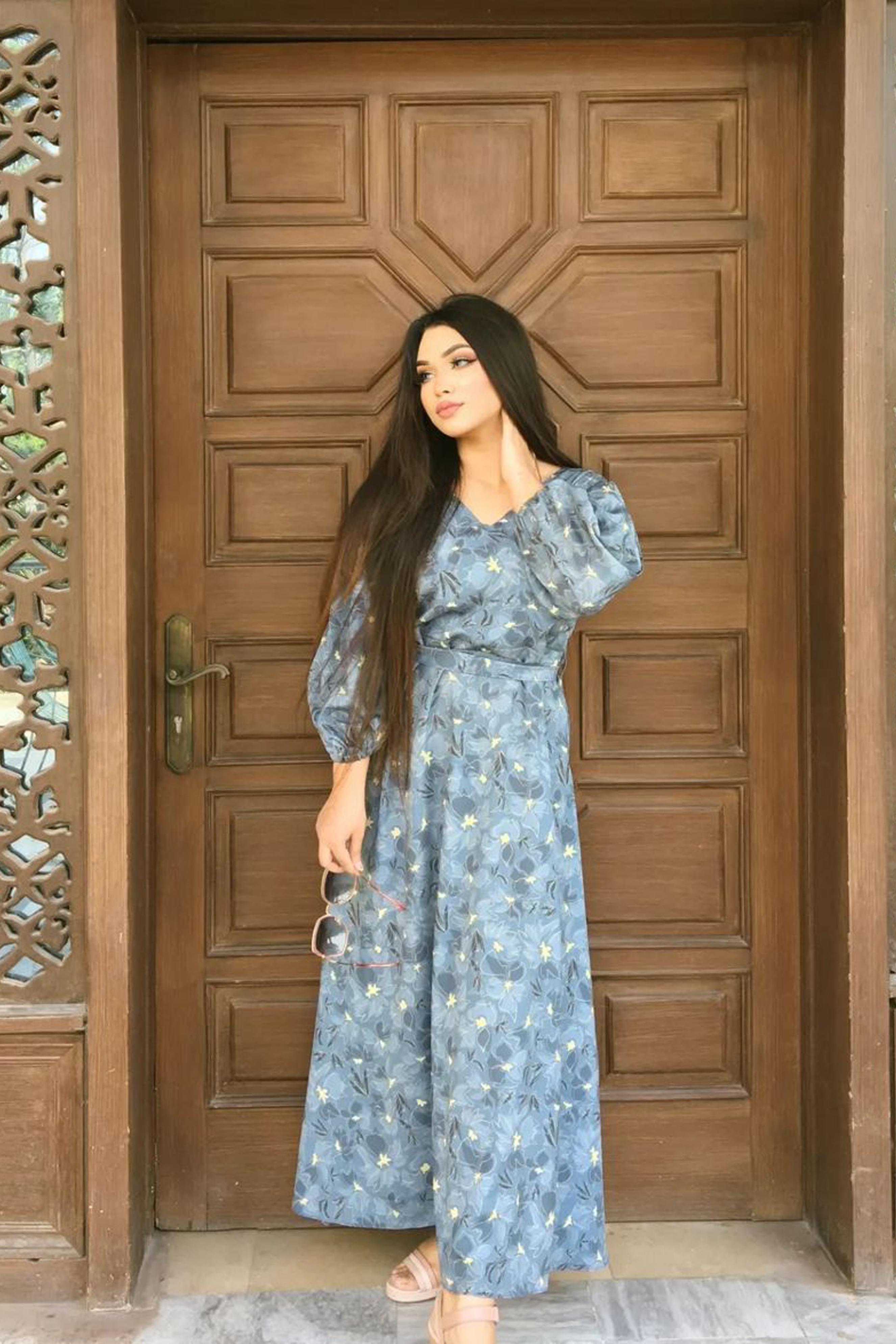 Grayish Maxi Elegant Angrakha-Style Dress for Women | Athena Apparels Athenapparels Grayish Maxi Elegant Angrakha-Style Dress for Women | Athena Apparels Athenapparels