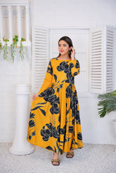Regas Amber Yellow Floral Maxi - 341