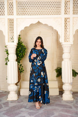 Martina Black Floral Maxi - 353