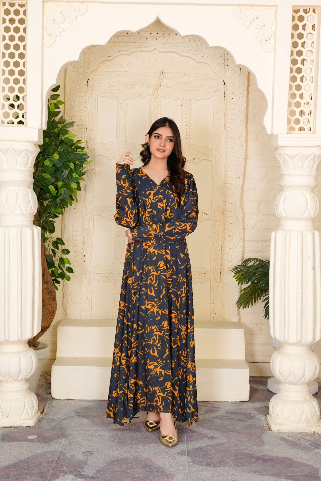 Elegant Pakistani Gown Style Dress – Stylish Frock Design Athena