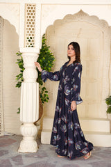 Kalista Floral V-Neck Maxi - 356