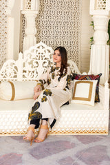 Lavinia Creamy Hand-Worked Long Shirt - 357