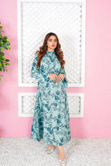 Nyota Front Plate Pastel Color Floral Maxi - 364