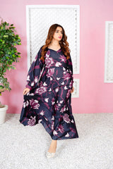 Alcina: Black Floral Maxi - 366