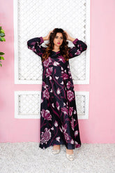 Alcina: Black Floral Maxi - 366