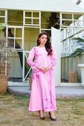 Blossom: Pinky Floral Long Maxi - 400