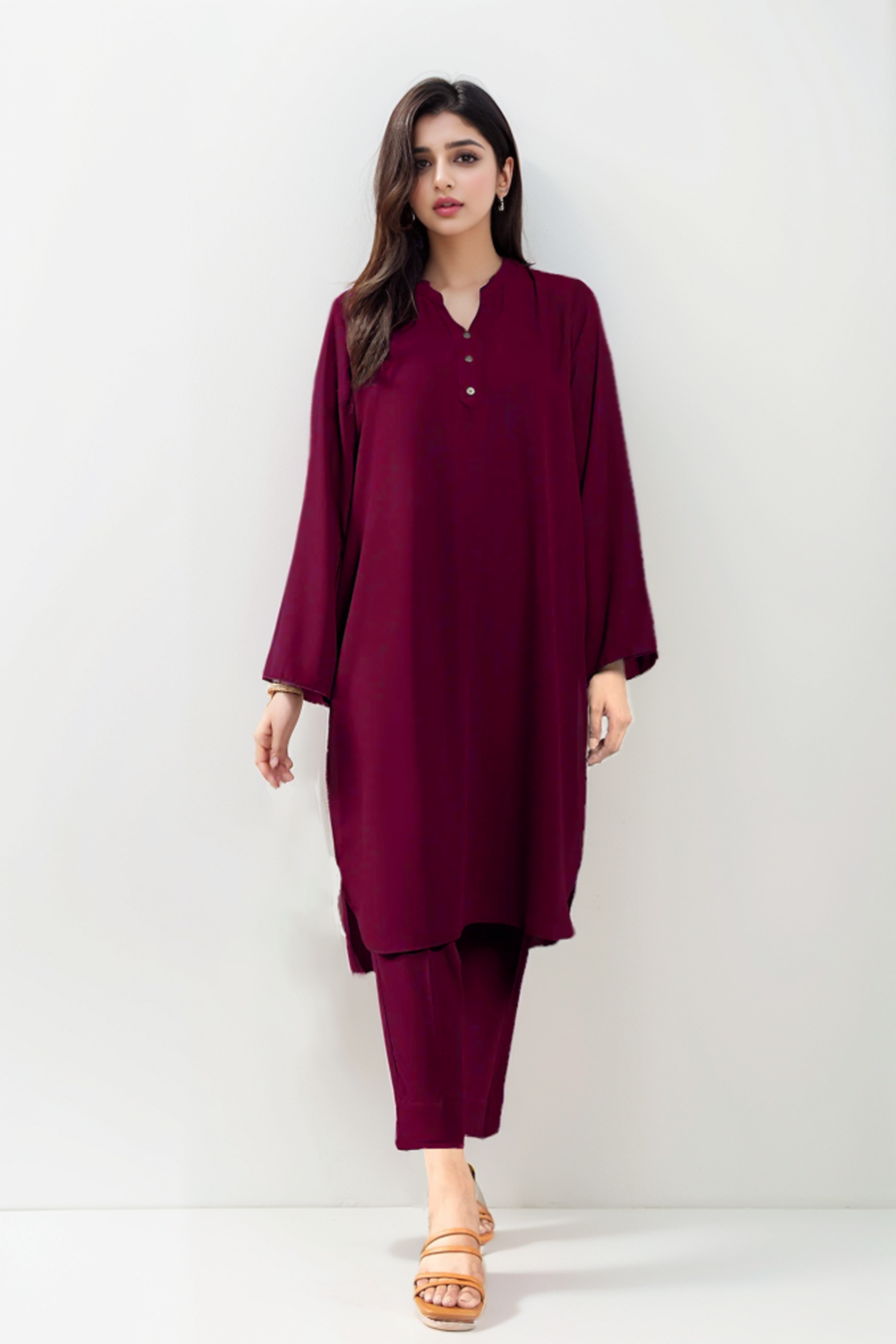 Mehron Piece Solid Dress Stylish Salwar Kameez Design for