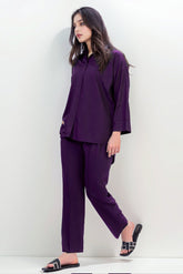 Flavia: Purple Color Co Ord - 442