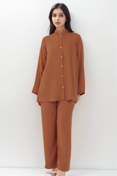 Prima: Camel Brown Color Co Ord - 443