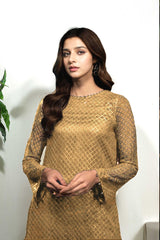 Aella: Golden Color Luxury Long Dress - 467