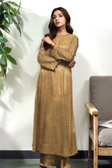 Aella: Golden Color Luxury Long Dress - 467