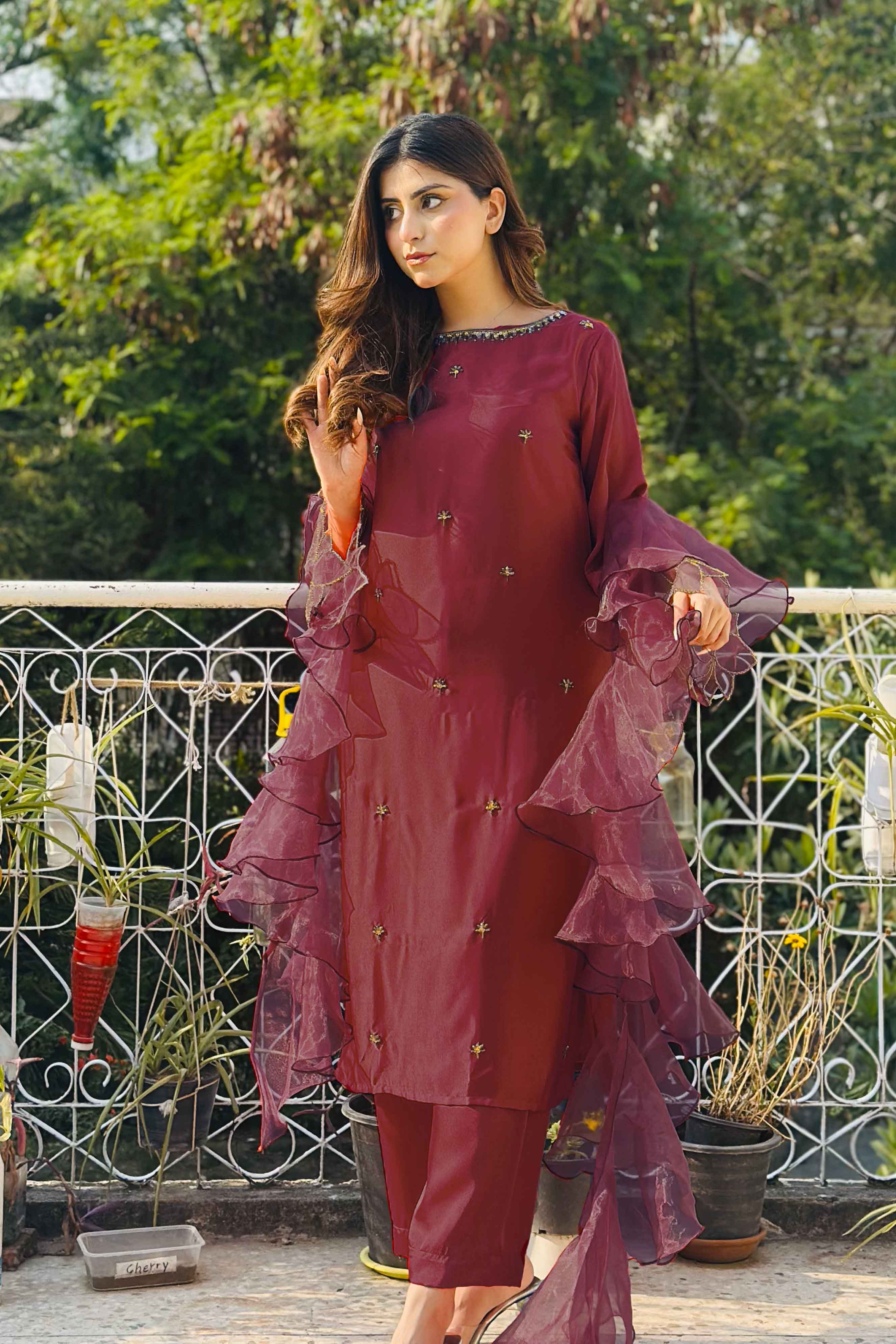 Red Party Wear Dress Simple Eid & Engagement Dress | Pakistani Nikah Dresses Athenapparels Red Party Wear Dress Simple Eid & Engagement Dress | Pakistani Nikah Dresses Athenapparels