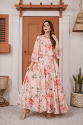 Aurney: Floral Maxi Dress - 521