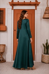 Arakne: Long Silk Dress With Crystal Hand Embellishment - 529