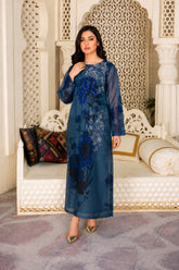 Xylia: Hand-Worked Long Shirt Dress - 532