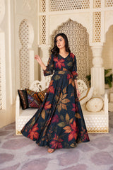 Emerald: Floral Maxi Dress - 535