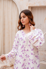 White Premium Lawn Ready To Wear - 414