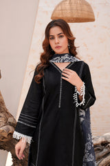 Black Premium Lawn Ready To Wear - 411