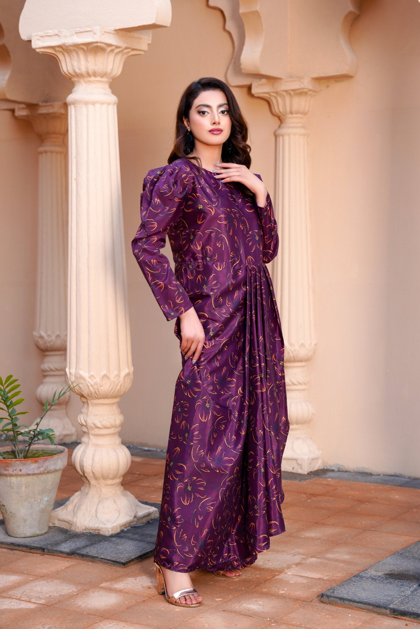 Floral Pakistani Maxi Dress Long Maxi Design with All Over Print Athenapparels Floral Pakistani Maxi Dress Long Maxi Design with All Over Print Athenapparels
