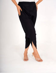 Black Cotton Premium Trouser - AT-004-BL