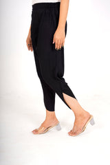 Black Cotton Premium Trouser - AT-004-BL