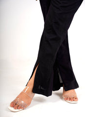 Black Bottom Pant Style With Pocket - AT-005-BL
