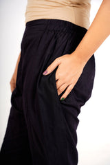 Black Bottom Pant Style With Pocket - AT-005-BL