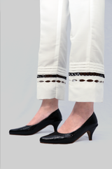Women's White Pant With Pockets - AT-010-WHT