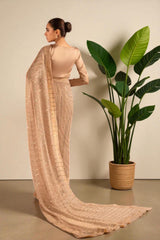 Delia: Champagne Color Premium Silk Saree - 496