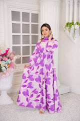 Layla Front Frill Lavender Maxi - 336