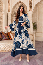 Lexy: Printed Floral Maxi Dress - 540