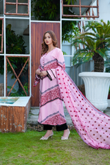 Orsola: Pink And Red Long Shirt With Laces - 439