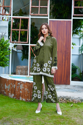 Sarah: Pine Green Co-Ord Set 2PC - 437