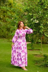 Layla Front Frill Lavender Maxi - 336