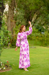 Layla Front Frill Lavender Maxi - 336