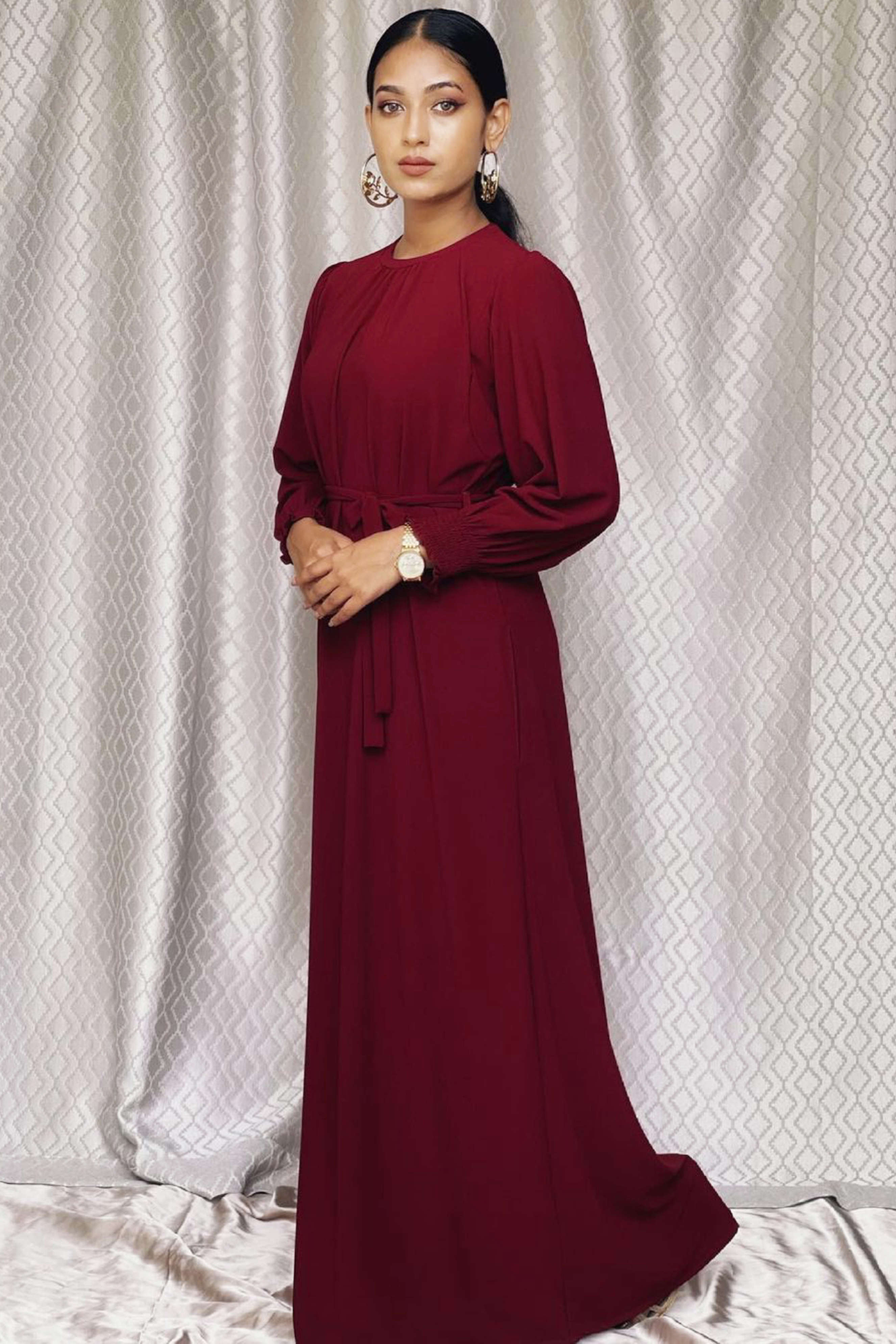 Maroon Color Maxi - 325