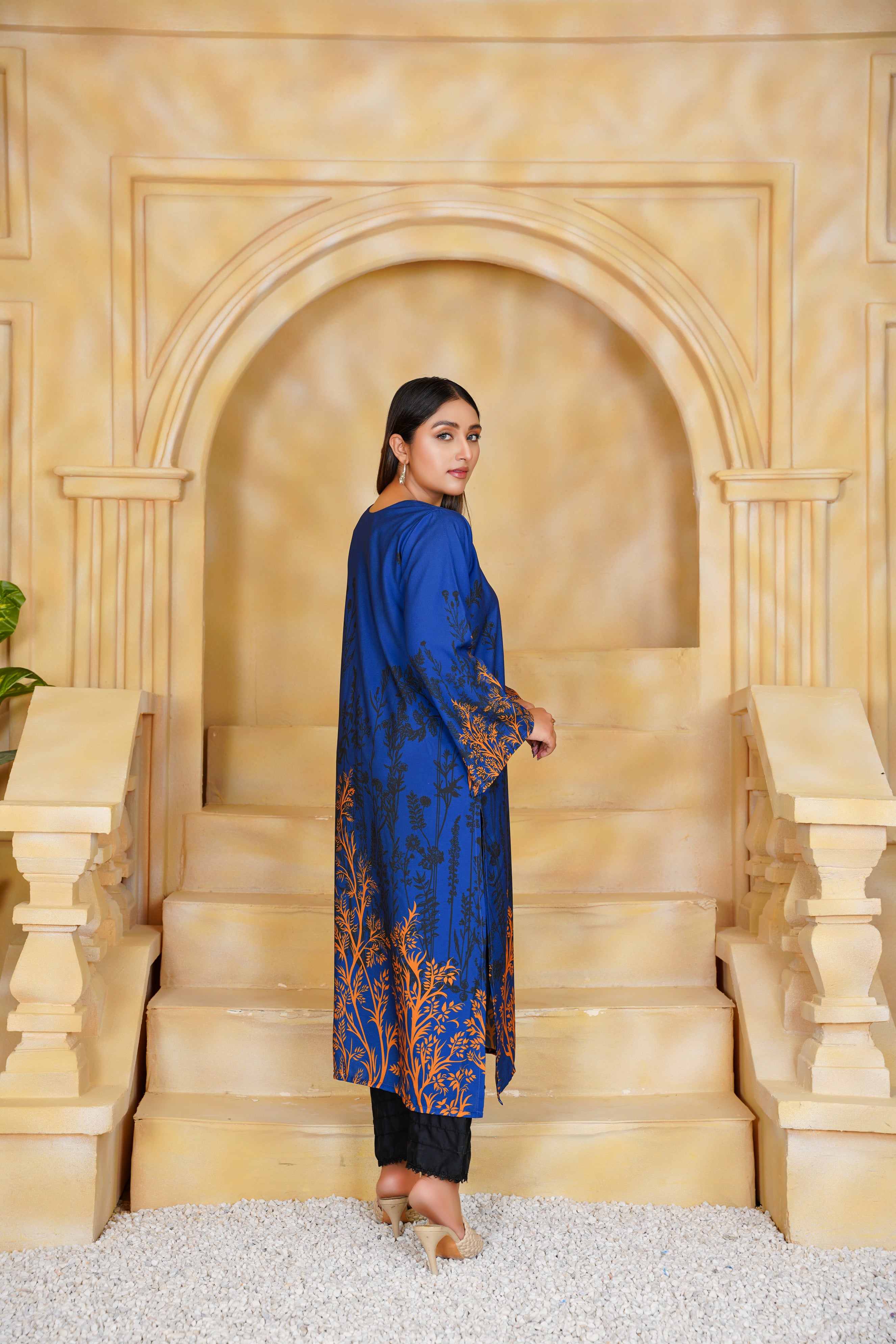 Regas Blue and Gold Long Shirt - 343