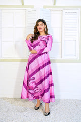 Celeste: Magenta Pink Stripe Long Maxi - 382