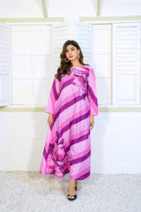 Celeste: Magenta Pink Stripe Long Maxi - 382