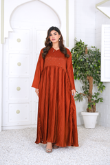 Neve: Rust Plated Maxi With A Touch Of Handwork - 386