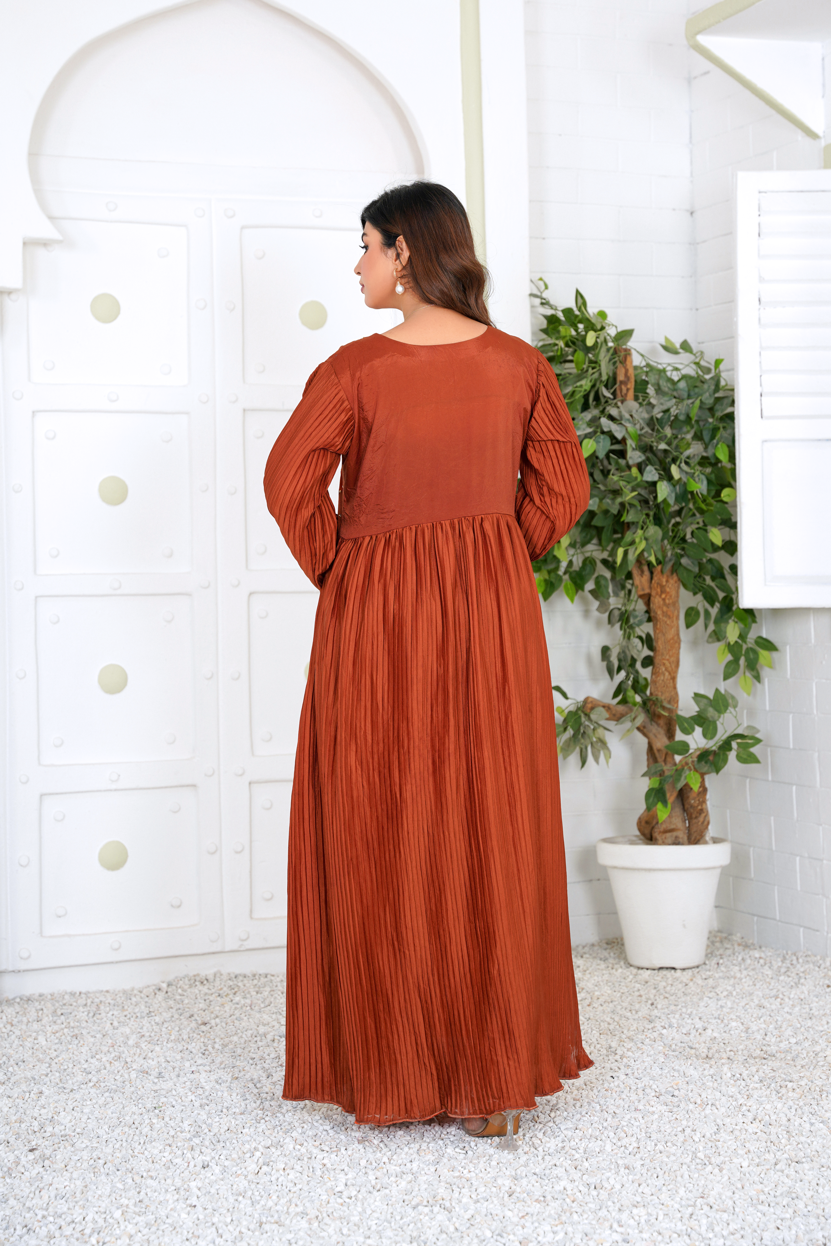 Neve: Rust Plated Maxi With A Touch Of Handwork - 386