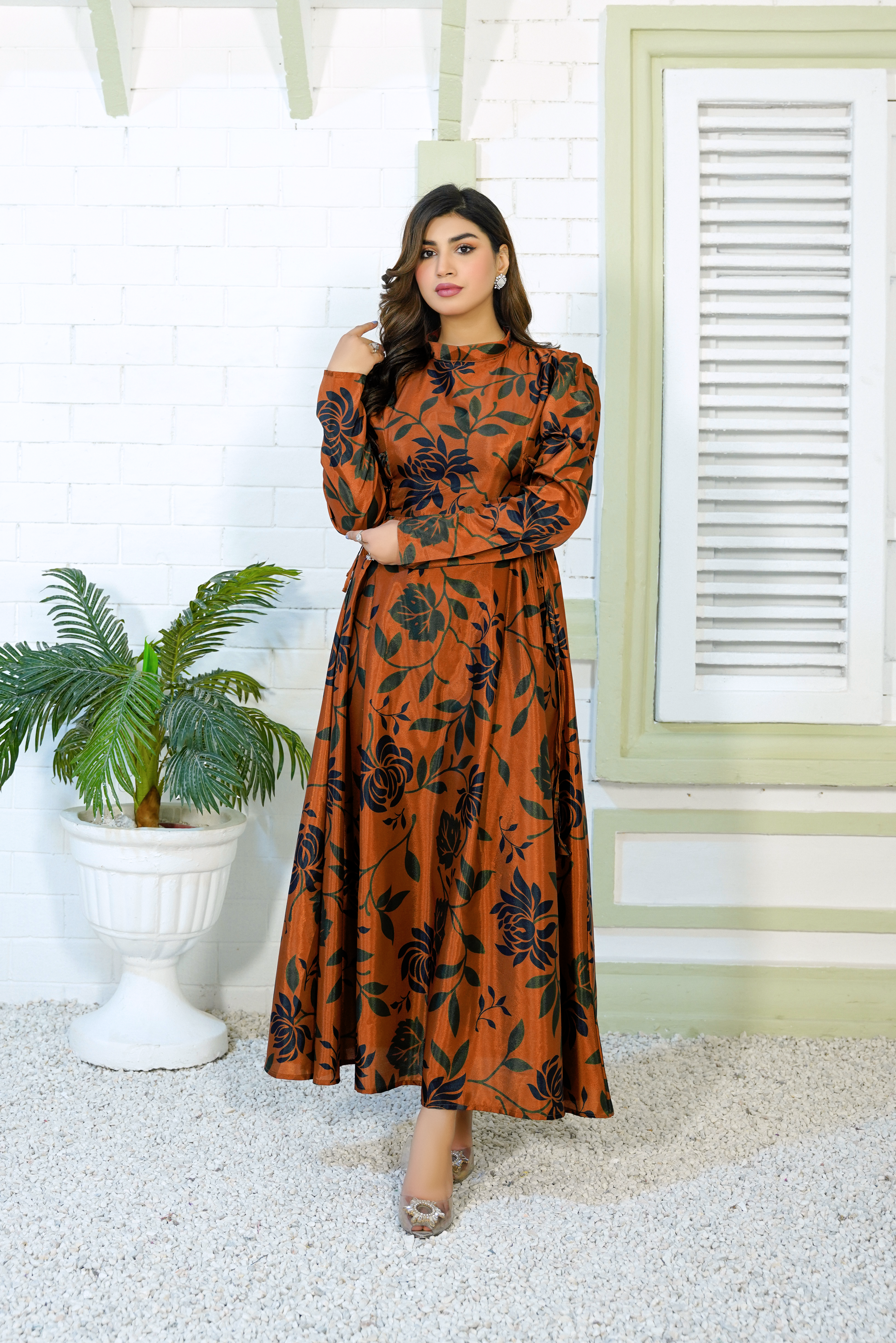 Petra: Rust Floral Maxi - 390